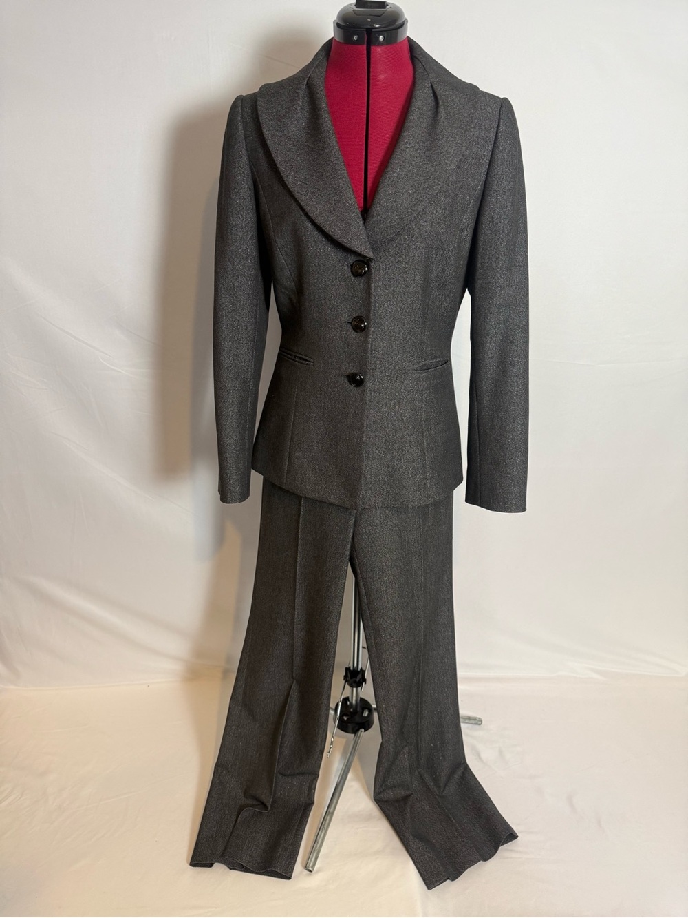 Alex Marie Pantsuit Women's Size 4 Grey Metallic 2-Piece Set Blazer & Pants